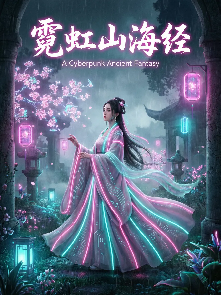 同龄人电视剧 古风奇缘短剧 - 霓虹山海经海报